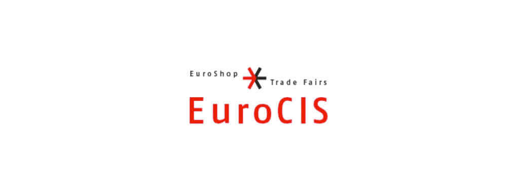 Schriftzug in rot und schwarz: EuroCIS , Euroshop, Trade Fairs